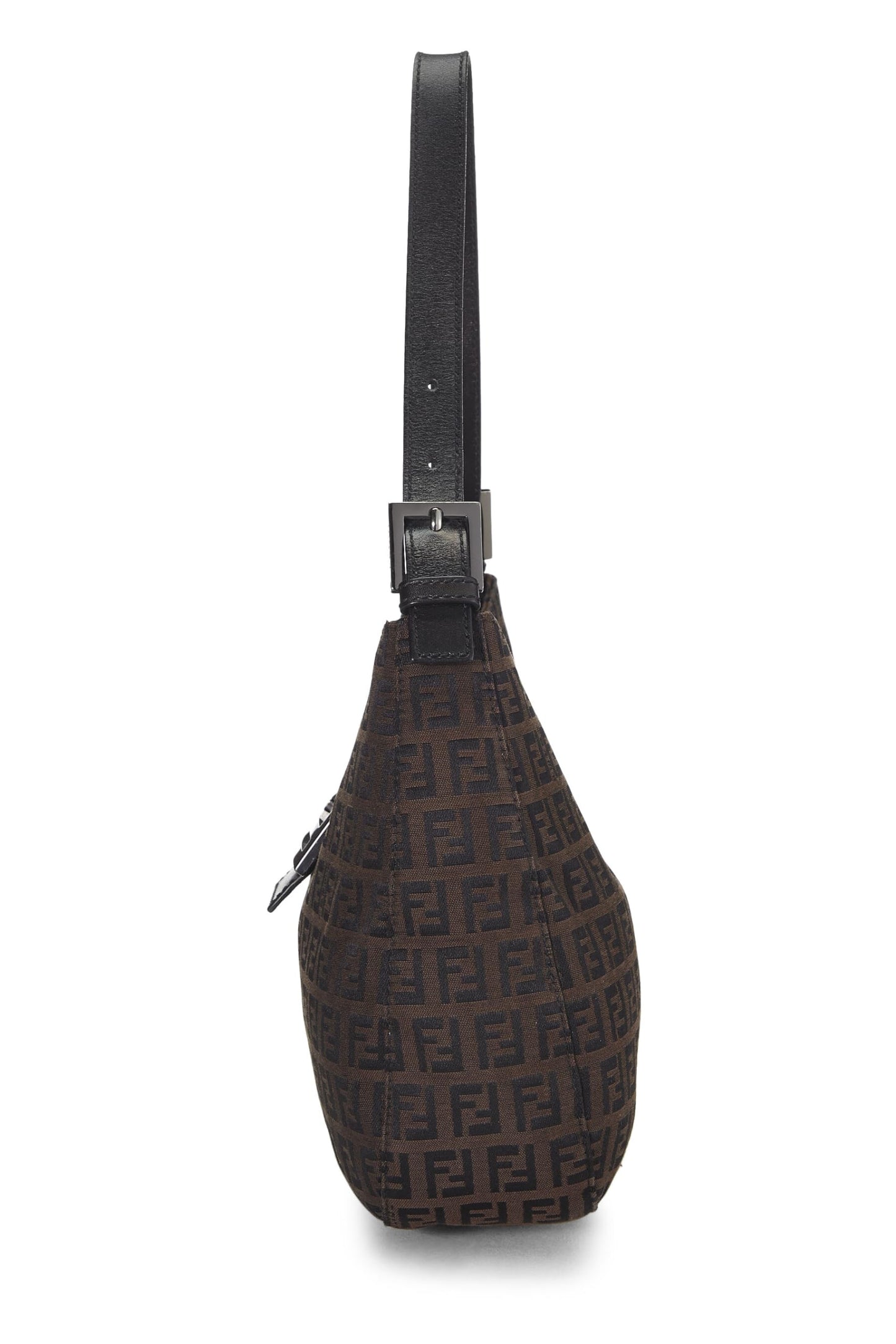 Fendi,  Brown Zucchino Canvas Shoulder Bag, Brown