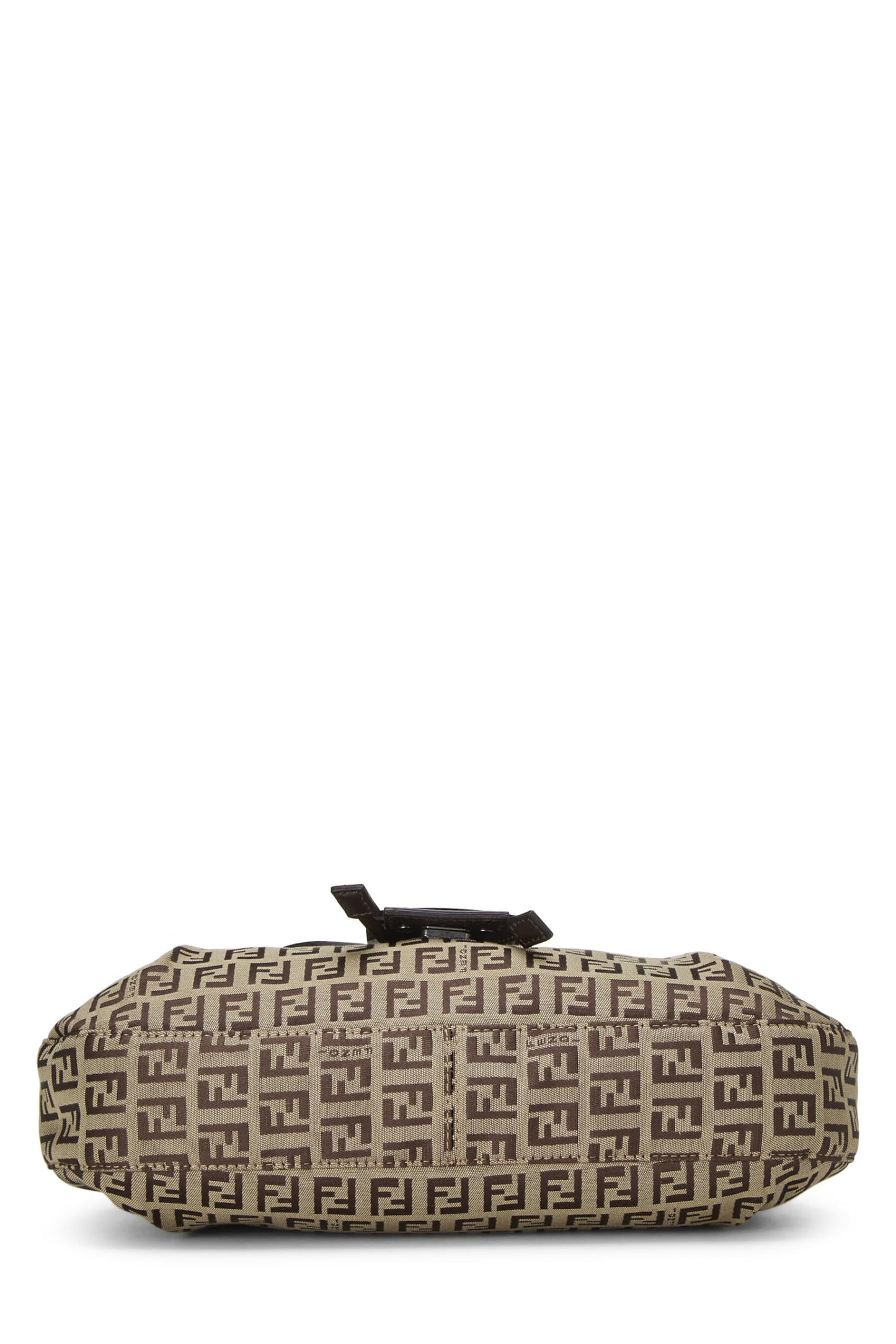 Fendi,  Brown Zucchino Canvas Shoulder Bag, Brown