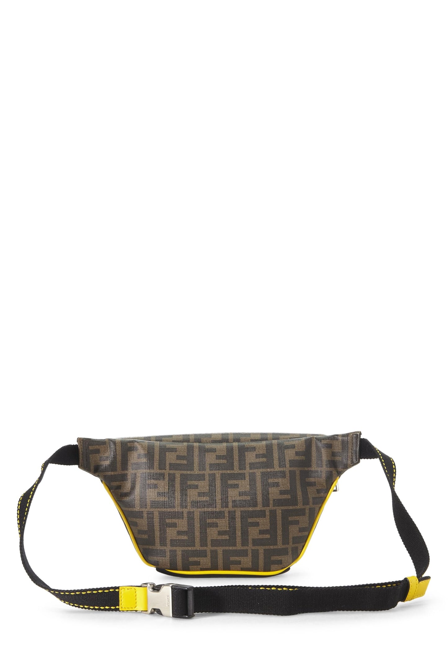 Fendi,  Black Zucca Coated Canvas Waist Pouch, Yellow