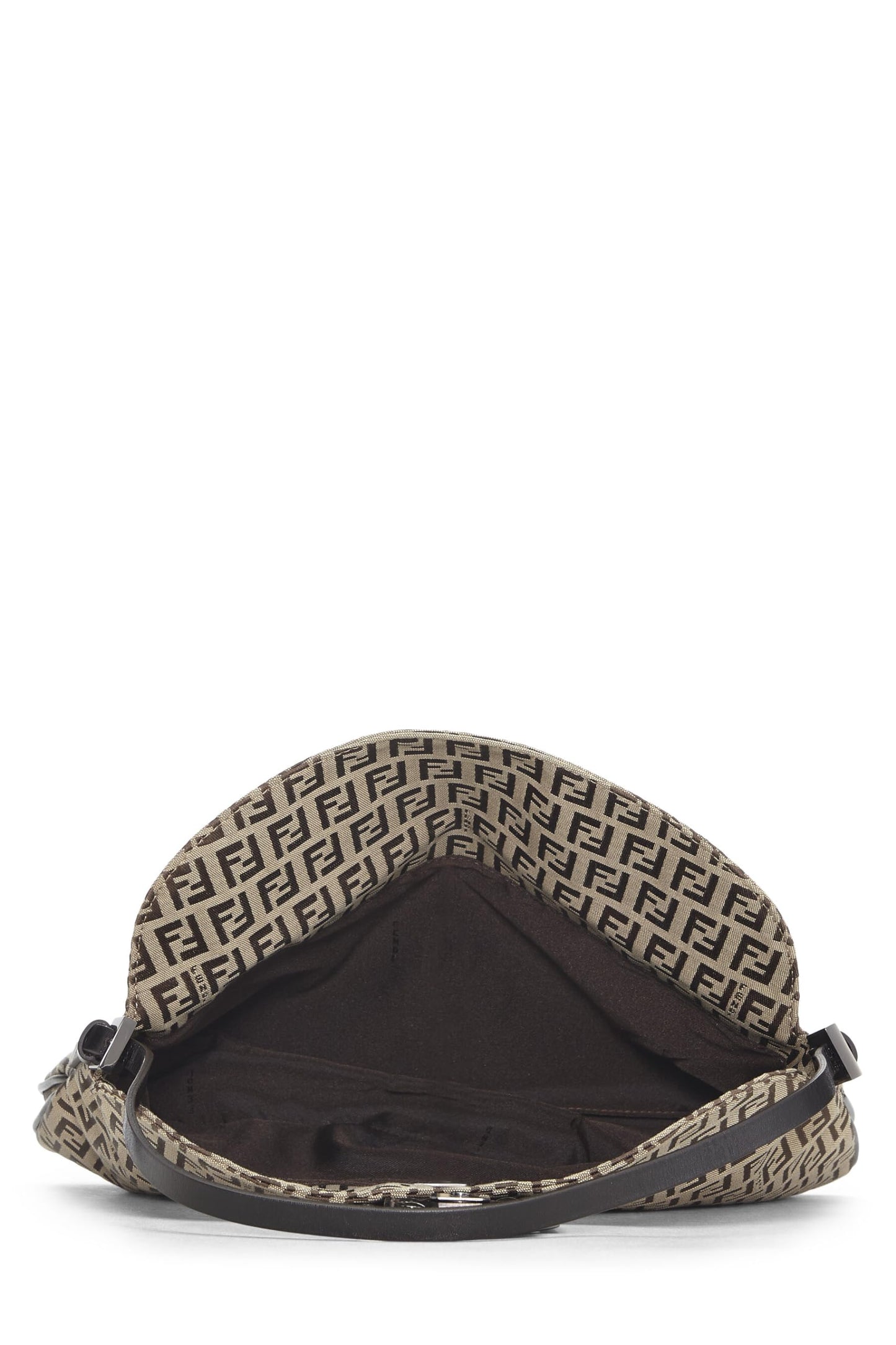 Fendi,  Brown Zucchino Canvas Shoulder Bag, Brown