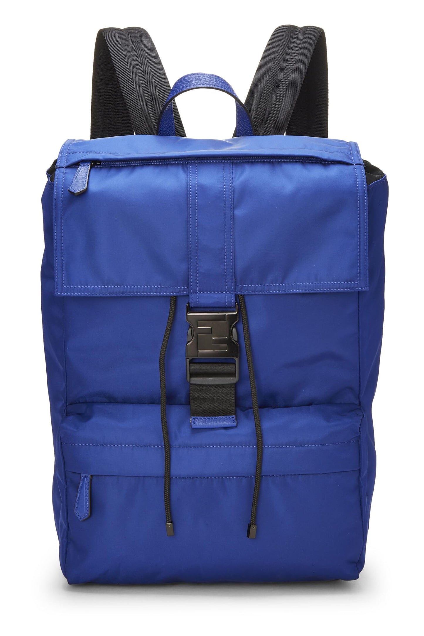 Fendi,  Blue Nylon Fendiness Backpack, Blue