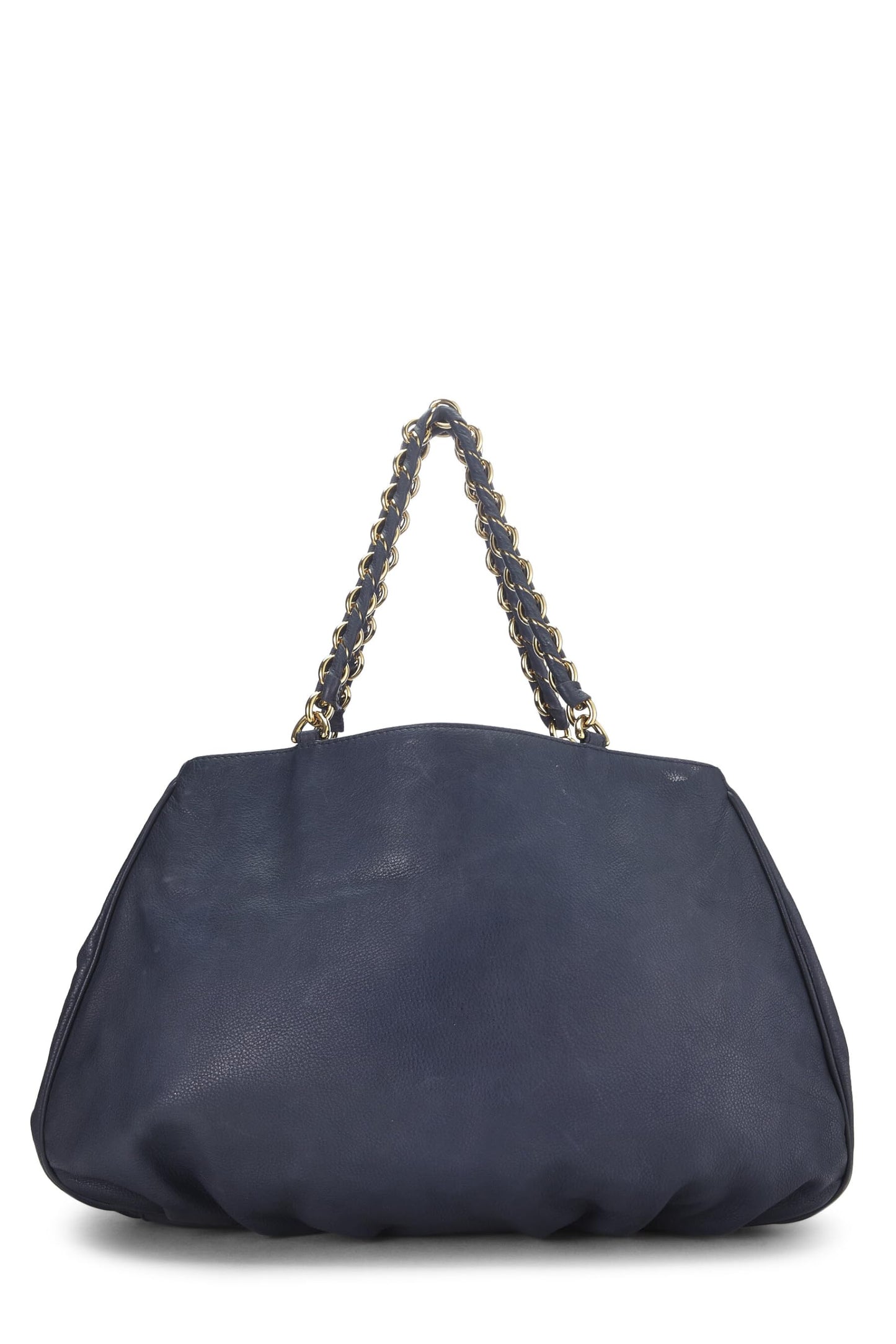 Fendi,  Blue Leather Mia Large, Blue