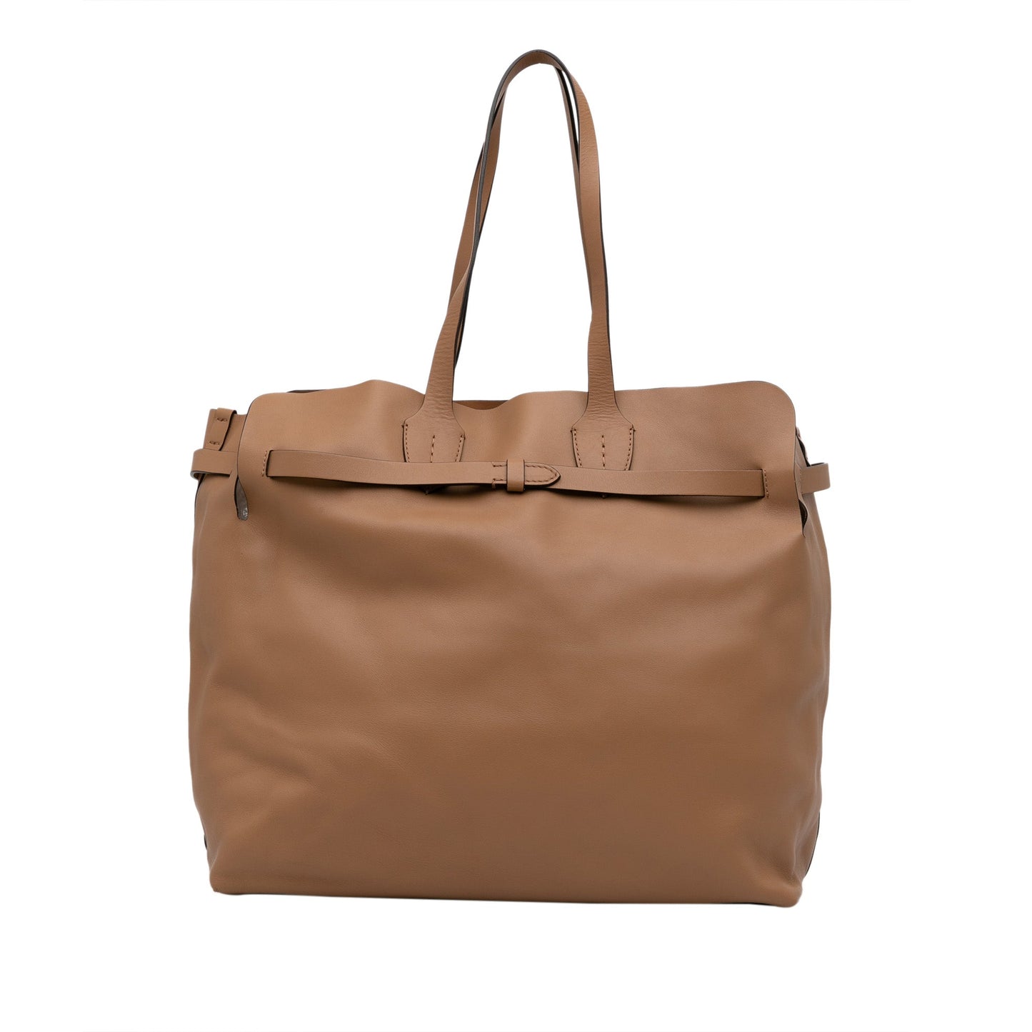 Brown Burberry Belt Soft Leather Tote