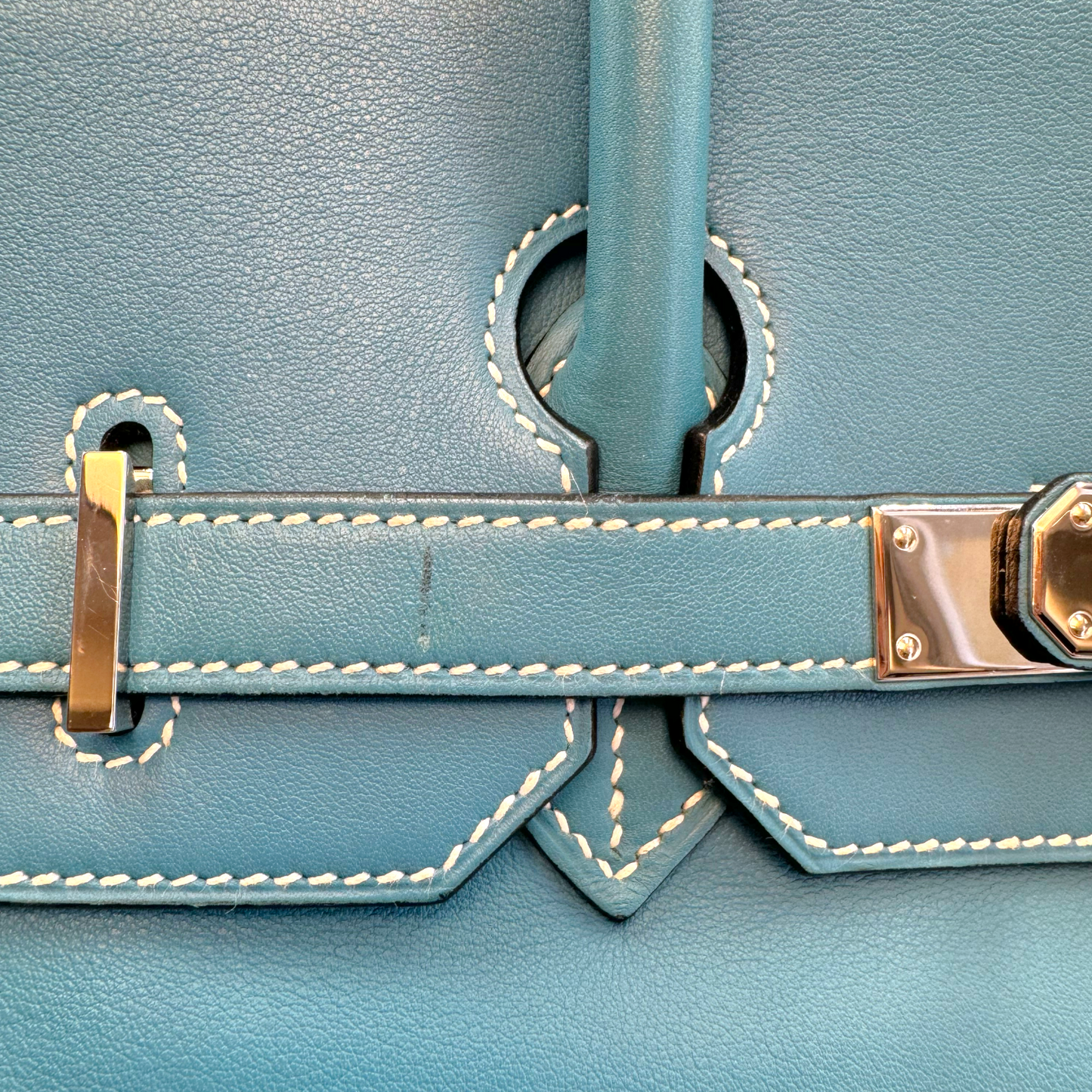 Hermès Birkin 35 Blue Swift Palladium