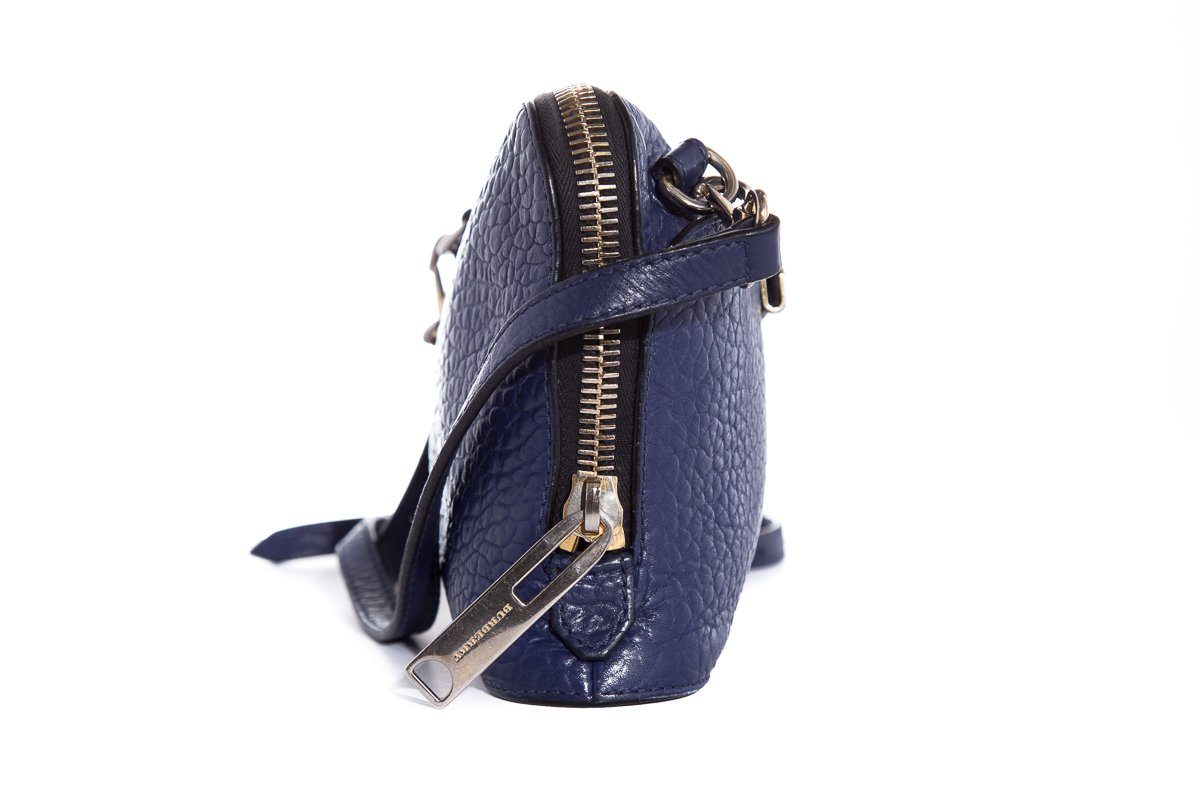 Burberry Navy Pebbled Leather Cross-Body Bag