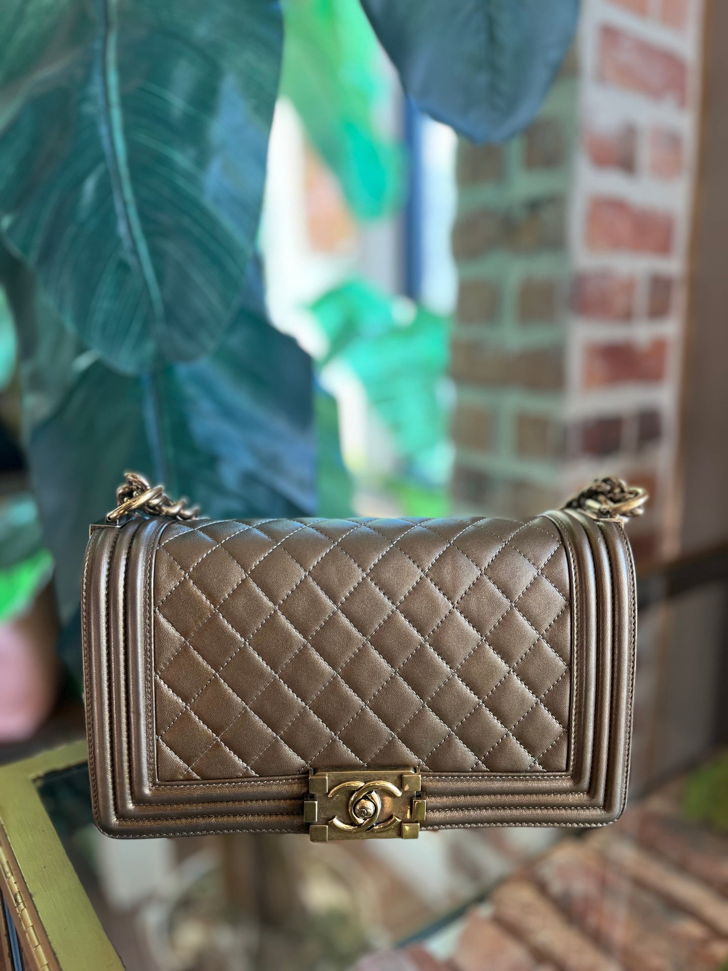 CHANEL Bronze Medium Boy Bag ADI1052