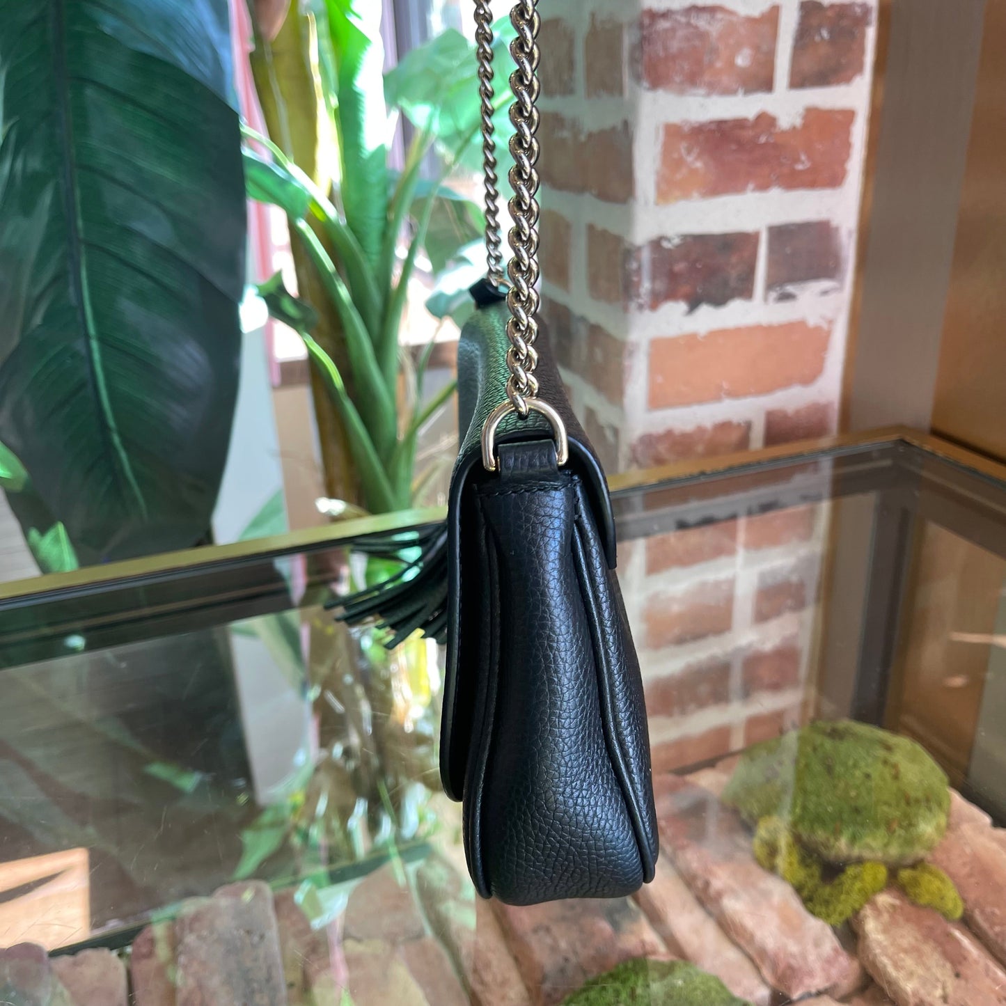 GUCCI Black Chain Soho Crossbody TS