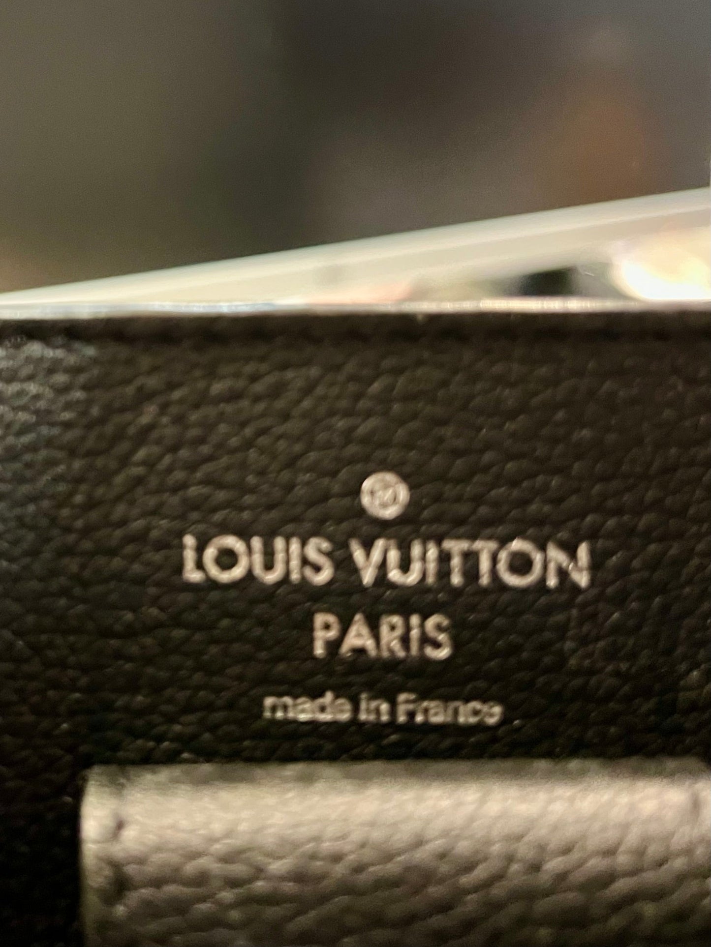 LOUIS VUITTON Black LockMe Studs Bucket Bag TS