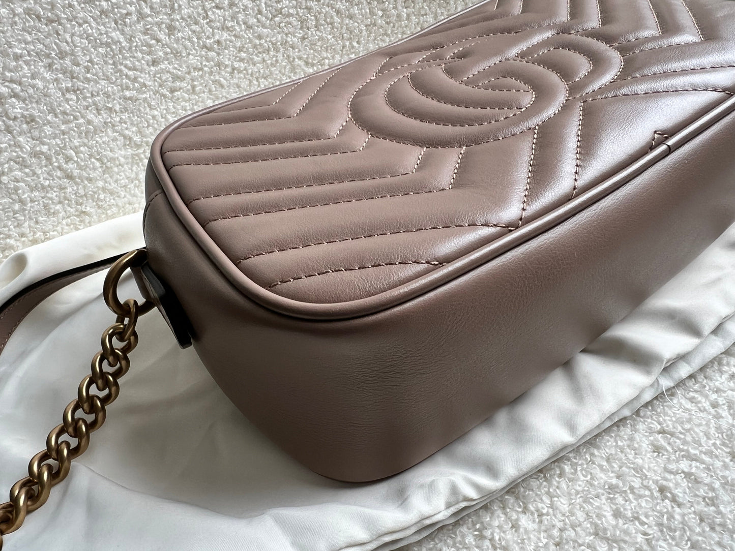 Gucci GG Marmont Dusty Pink Small Shoulder Bag (RRP £1340)