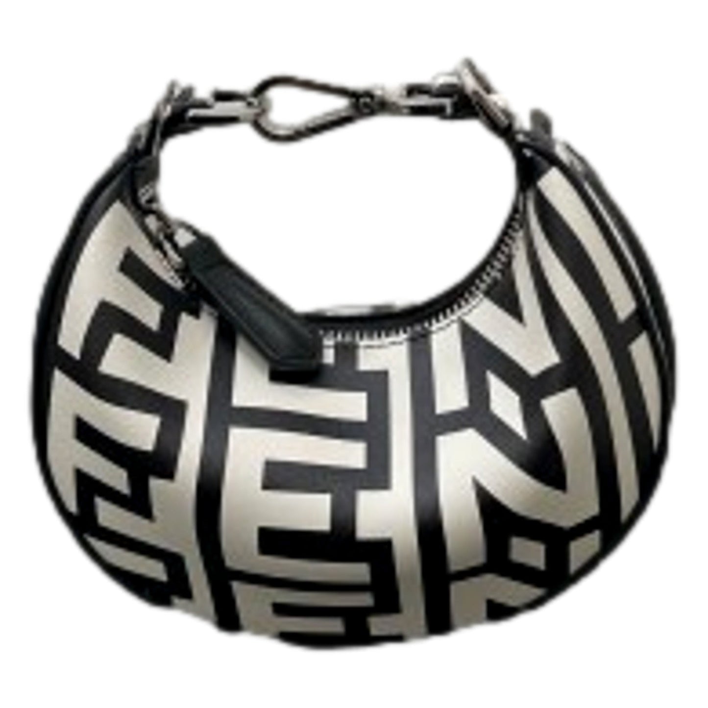 Fendi x Marc Jacobs Fendigraphy Black and White Hobo Nano Bag