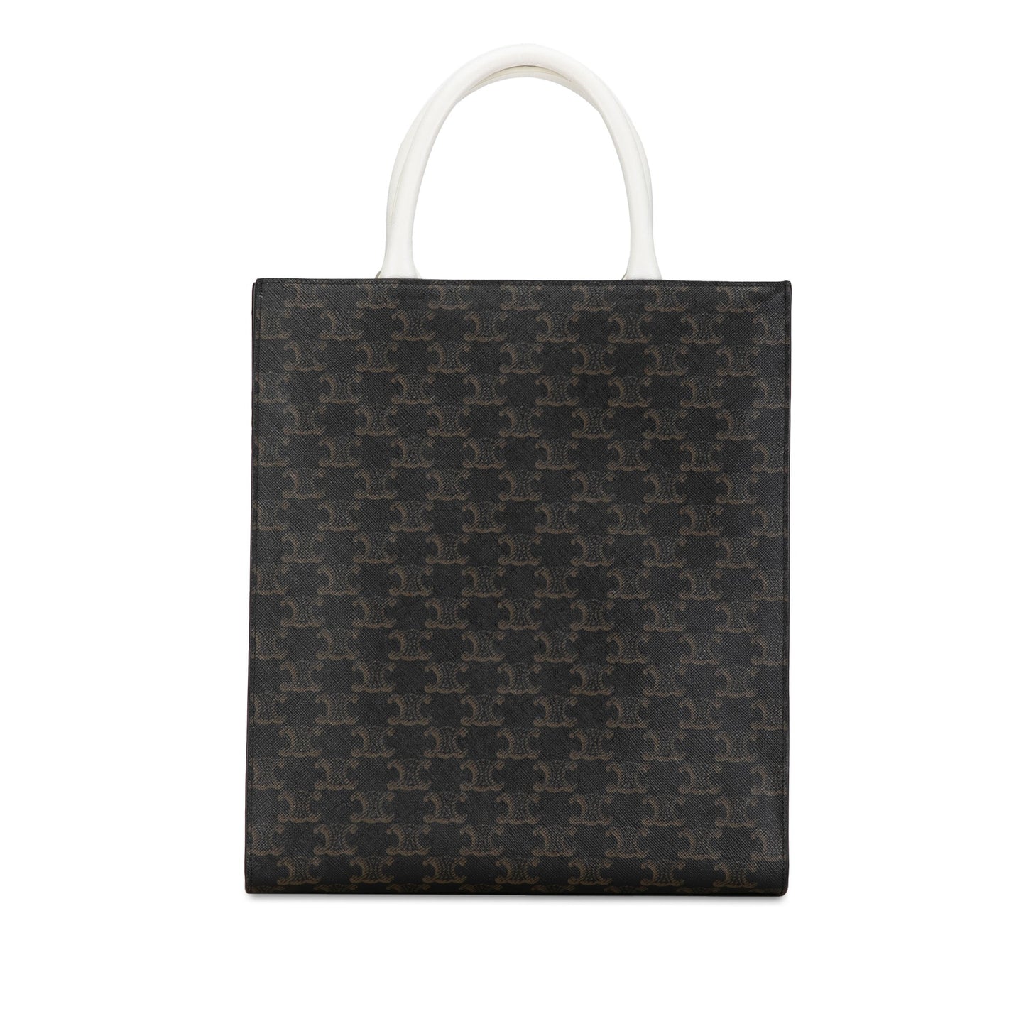 Celine Triomphe Vertical Cabas Tote Small Black Canvas