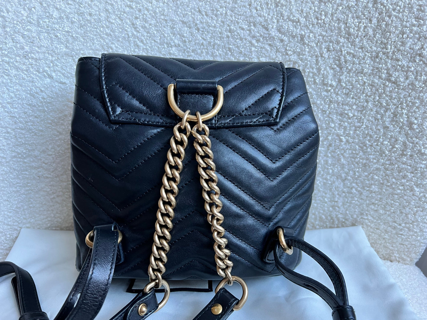 Gucci GG Black Mini Marmont Backpack