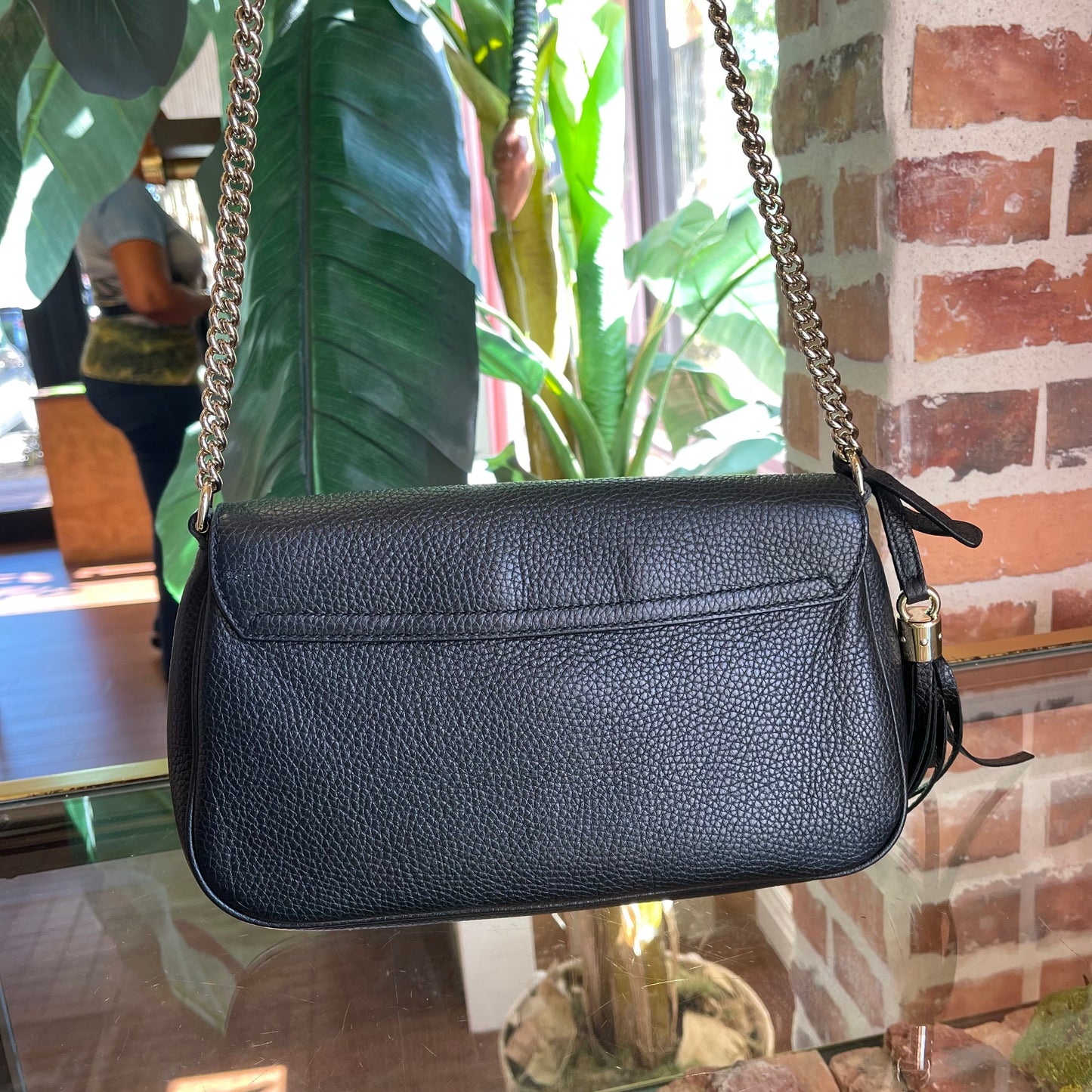 GUCCI Black Chain Soho Crossbody TS