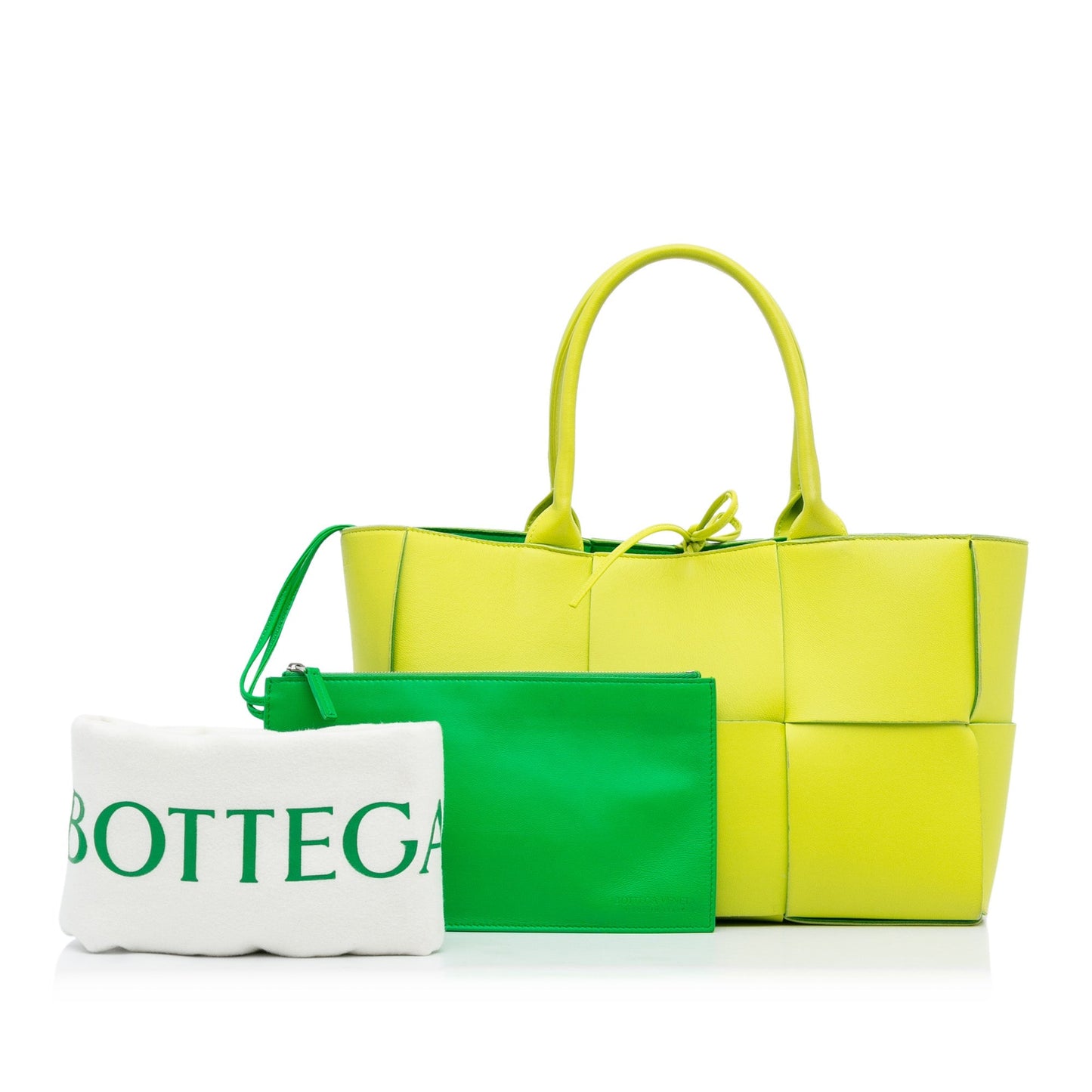 Green Bottega Veneta Maxi Intrecciato Small Arco Tote