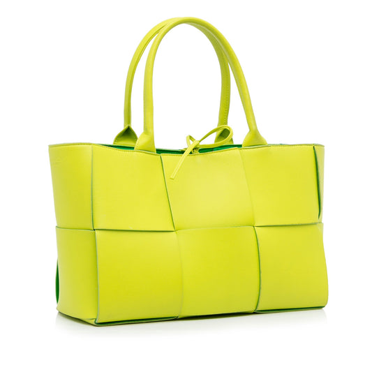 Green Bottega Veneta Maxi Intrecciato Small Arco Tote