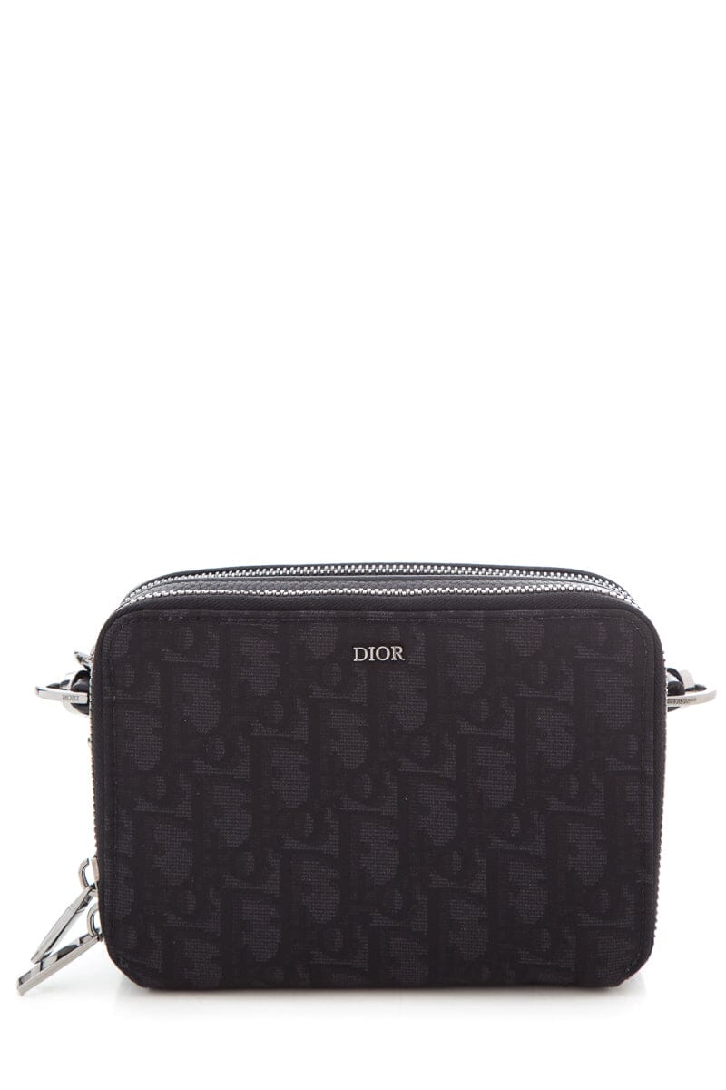 Dior Black Nylon Oblique Pouch Cross-Body