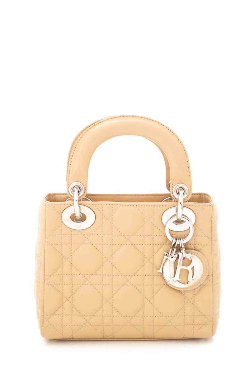 Dior Beige Mini Lady Dior Handbag