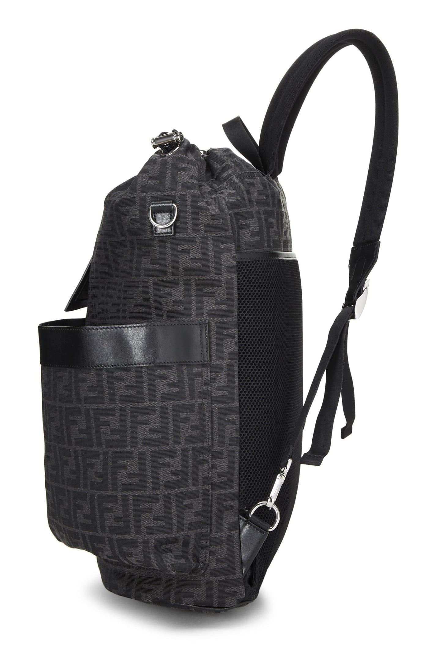 Fendi,  Black Zucca Canvas Strike Backpack Large, Black