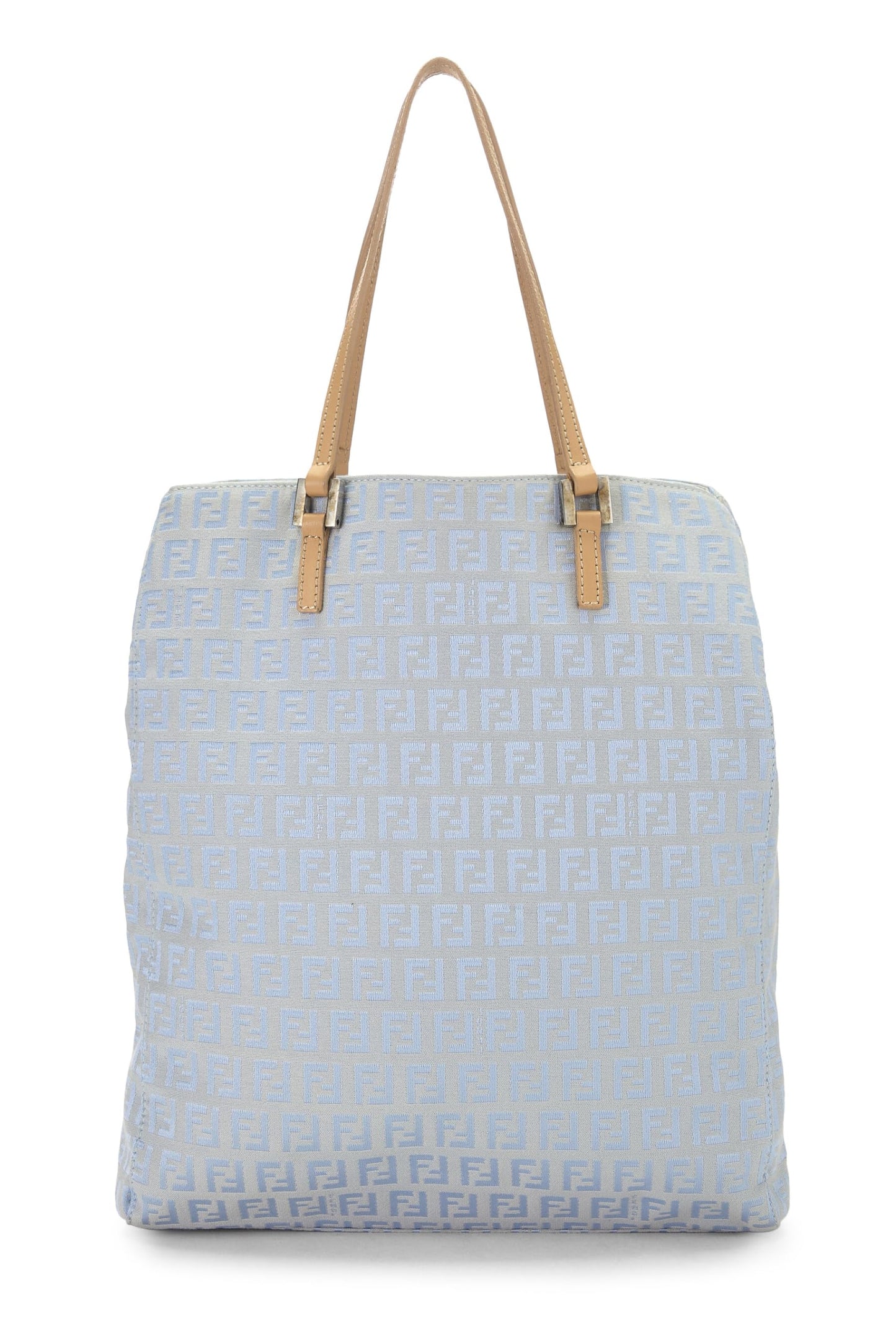 Fendi,  Blue Zucchino Canvas Vertical Tote Small, Blue