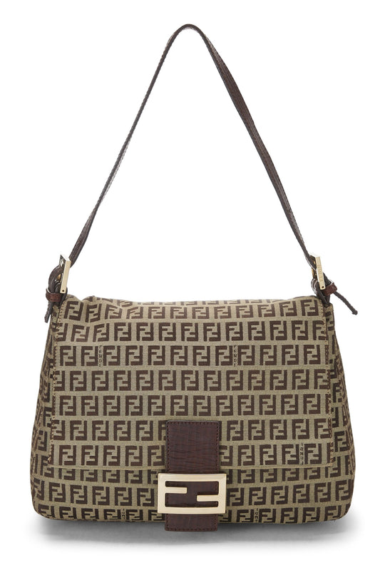 Fendi,  Brown Zucchino Canvas Mama, Brown