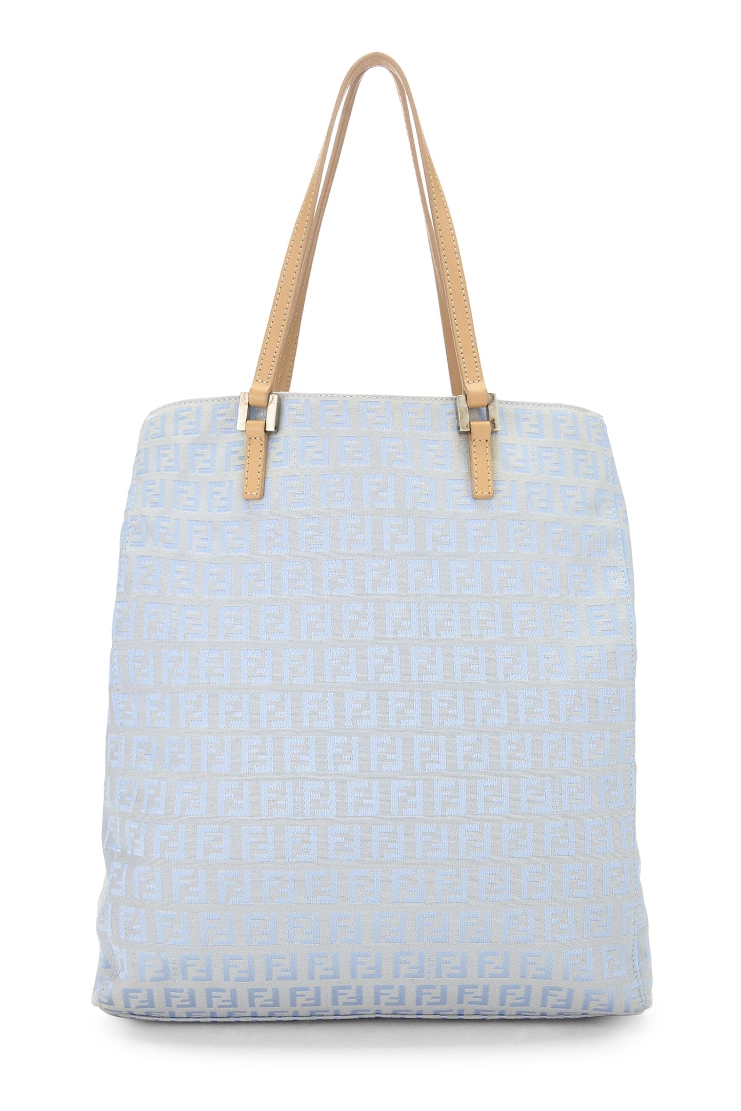 Fendi,  Blue Zucchino Canvas Vertical Tote Small, Blue