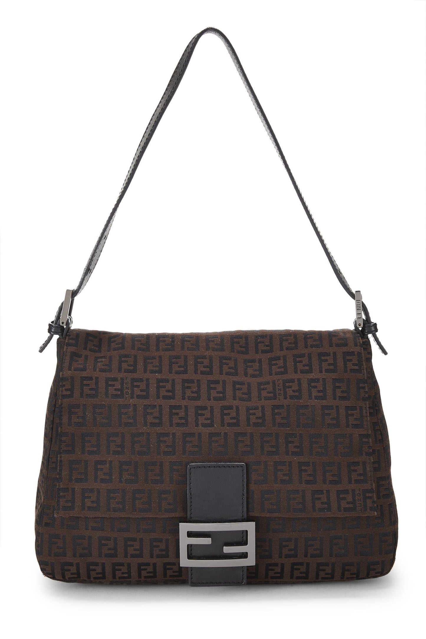 Fendi,  Brown Zucchino Canvas Mama, Black