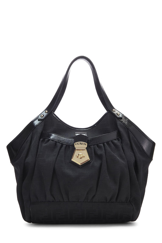 Fendi,  Black Zucca Chef Tote Small, Black