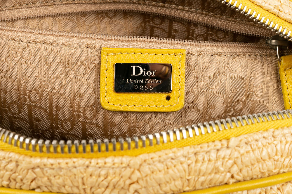 Sac en raphia Christian Dior