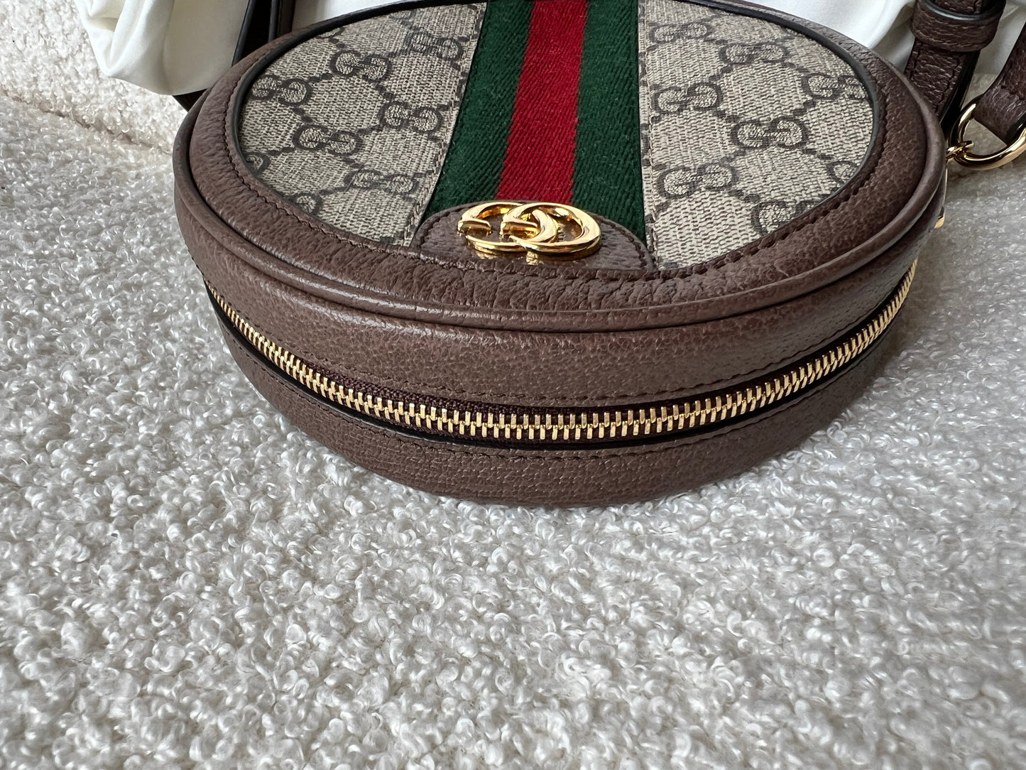 Gucci GG Ophidia Supreme Mini GG Round Backpack