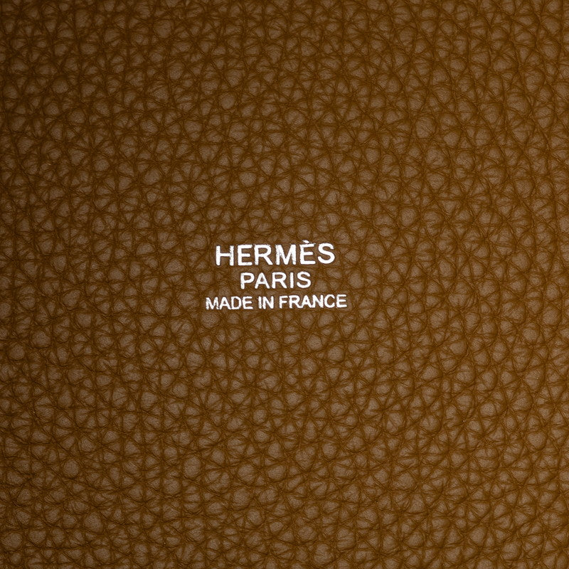 Hermes Picotin Lock GM Handbag Biscuituit Brown  Clemence  Hermes