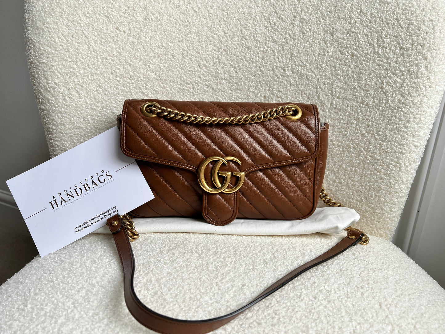 Gucci GG Brown Marmont Small Shoulder Bag (RRP £1800)