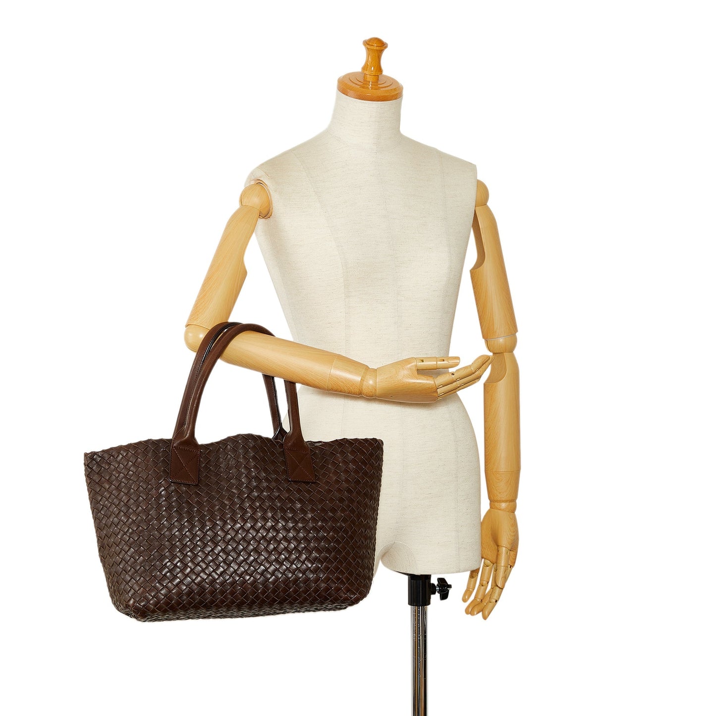 Brown Bottega Veneta Intrecciato Cabat Tote Bag