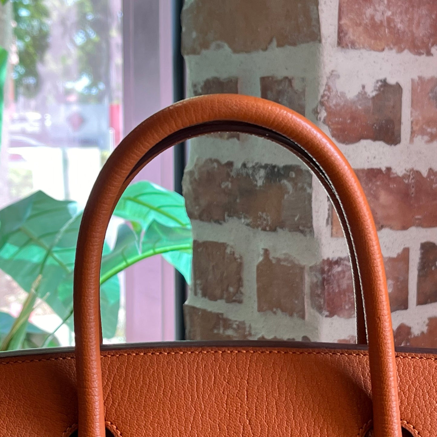 HERMES Orange Chevre de Coromandel Birkin 40