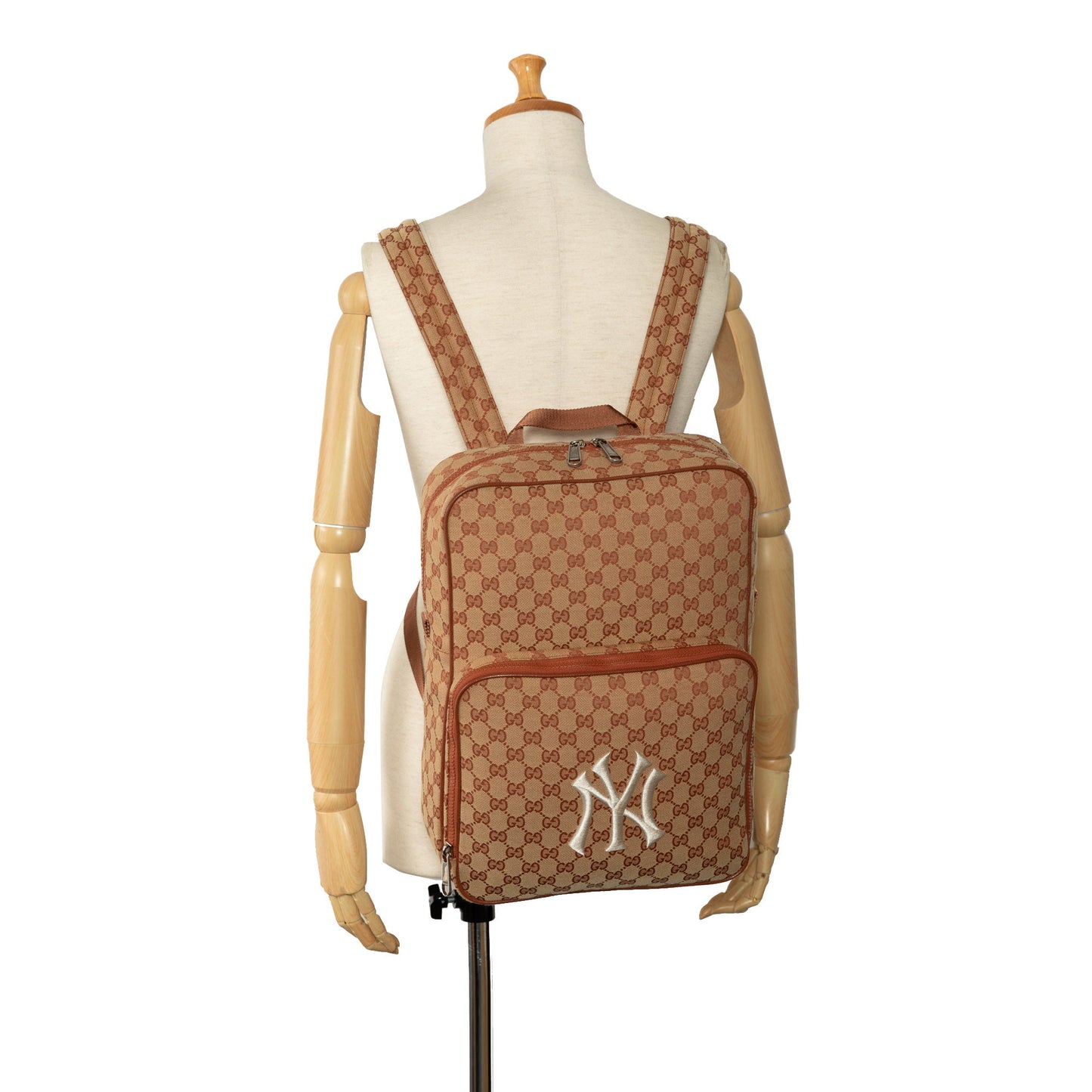 Gucci x NY Yankees Backpack Brown GG Canvas