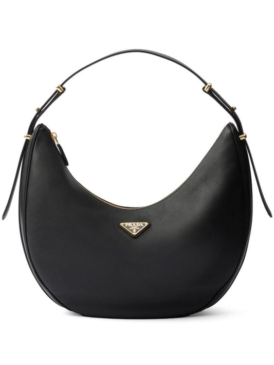 Prada Women Large Leather Shoulder Bag