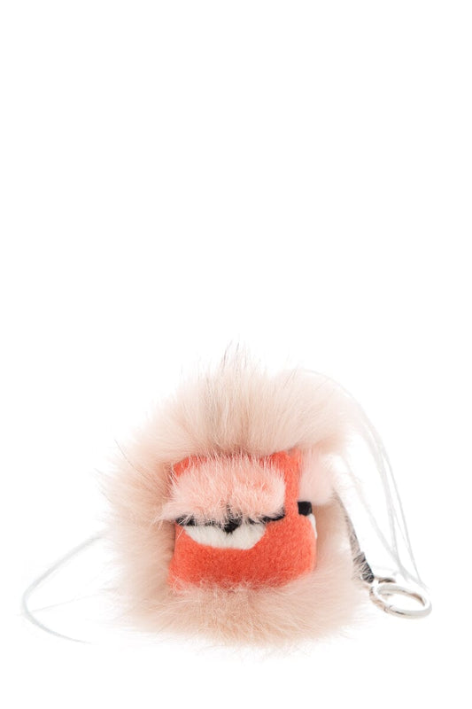 Fendi Pink "Bug Bag" Fur Charm