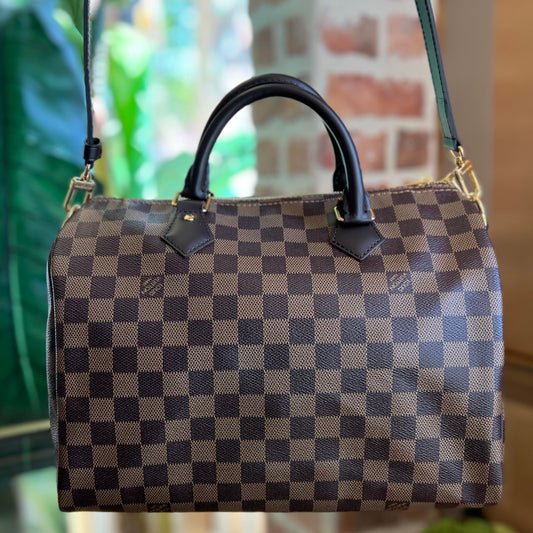 LOUIS VUITTON  Damier Ebene Speedy Bandouliere 30