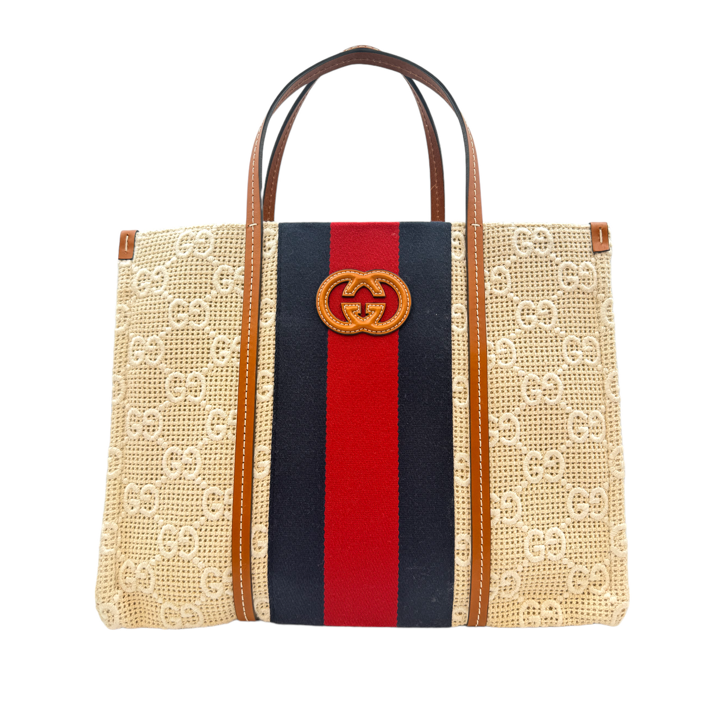 Gucci Interlocking G Canvas Tote Bag