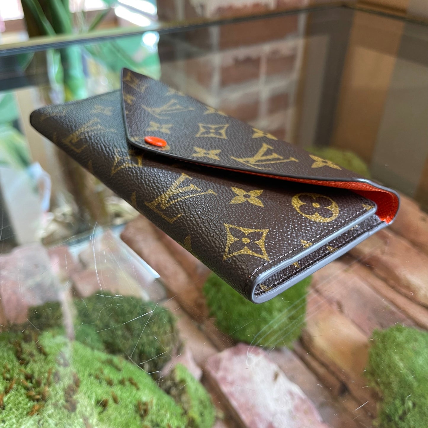 LOUIS VUITTON Josephine Brown Canvas Wallet