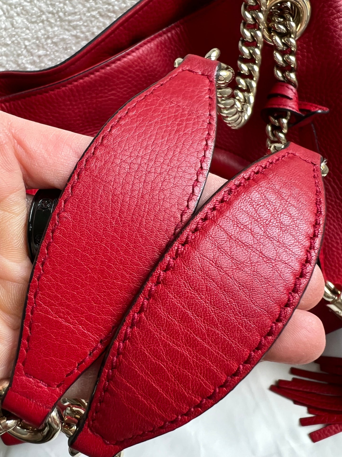 Gucci Red Soho Chain Tote (RRP £1350)