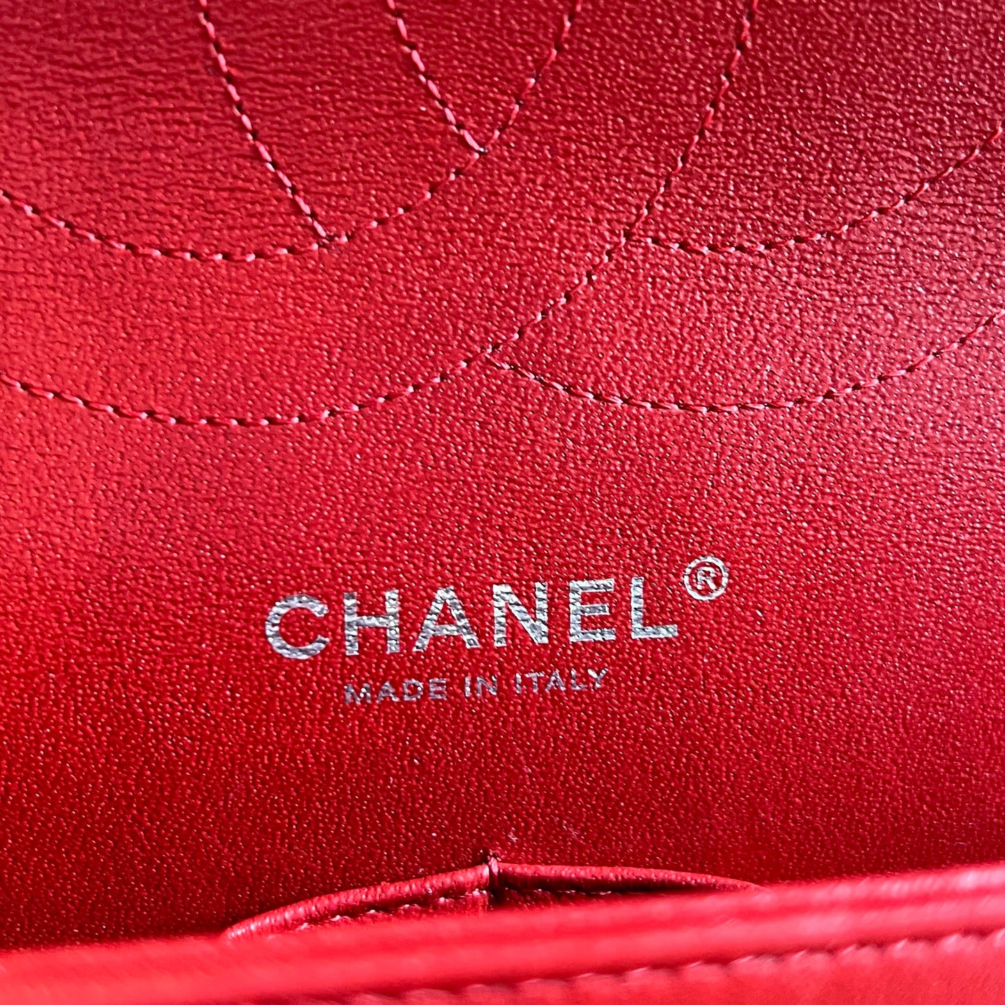 CHANEL Double Flap Jumbo Red Lambskin Quilted Shoulder Bag