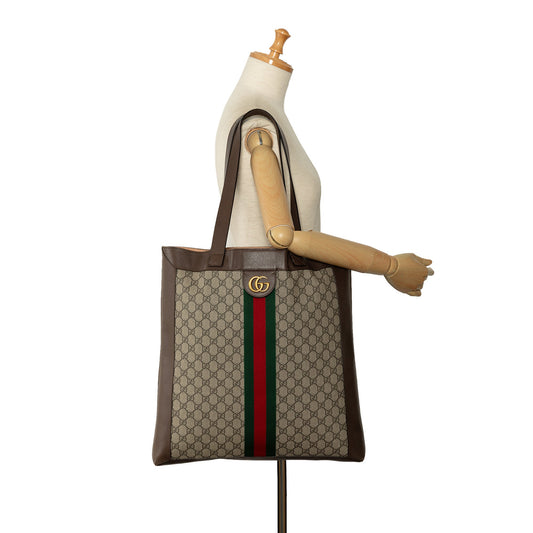 Gucci Ophidia Tote Bag Brown GG Supreme Canvas