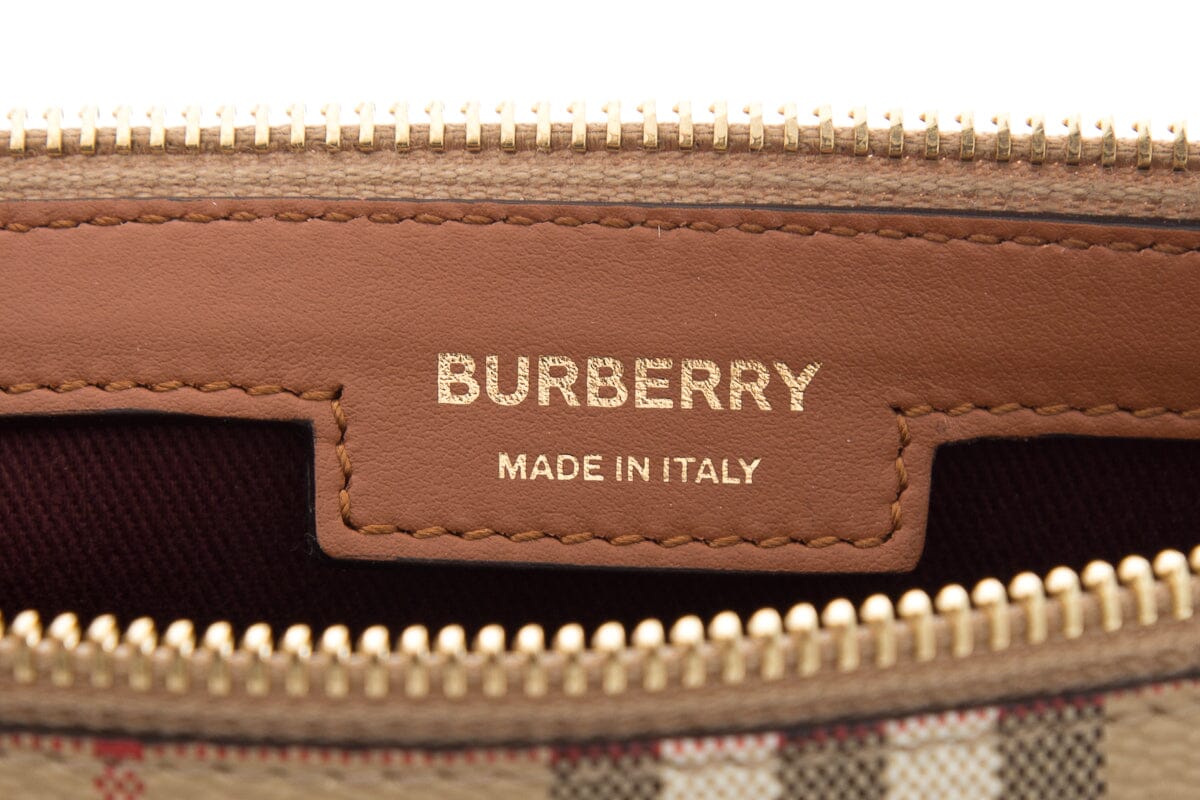 Burberry Plaid Bowling Handbag