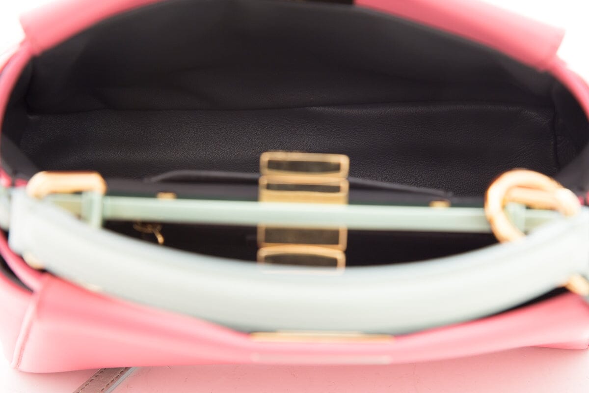 Fendi Pink & Blue Mini Peek-A-Boo Handbag