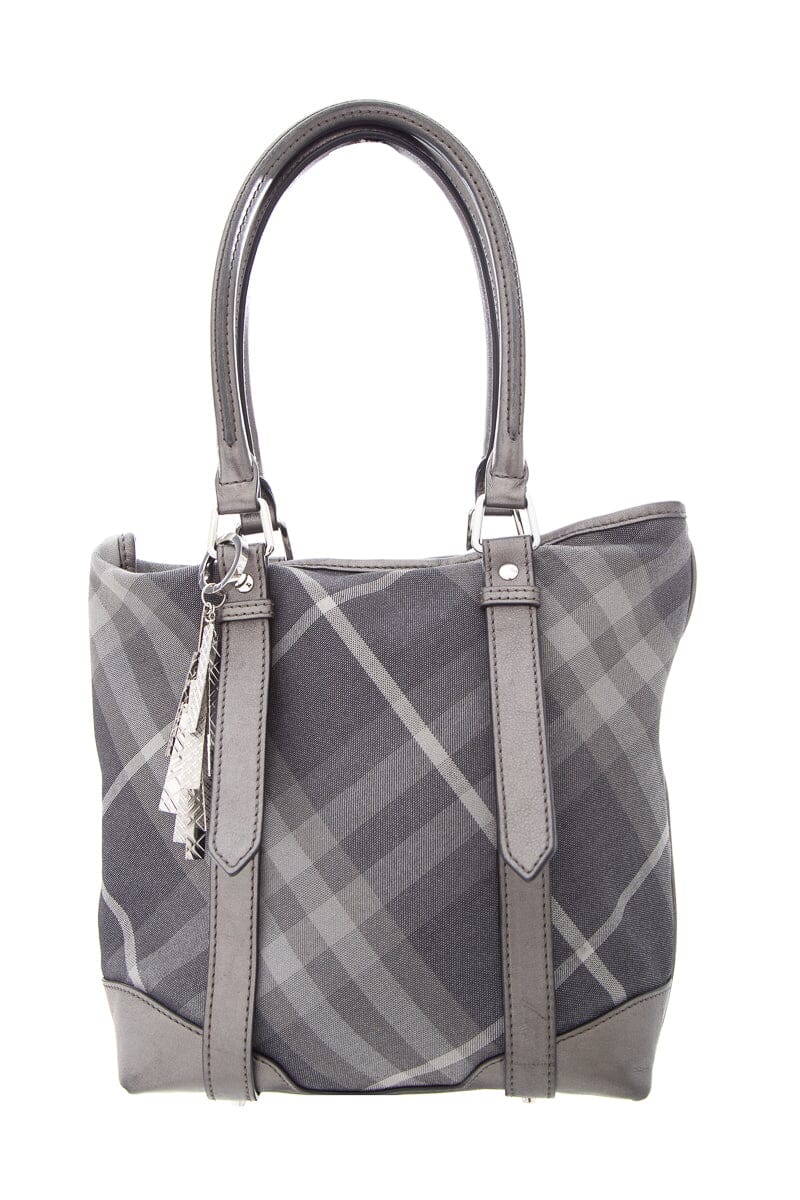 Burberry Silver Plaid Handbag