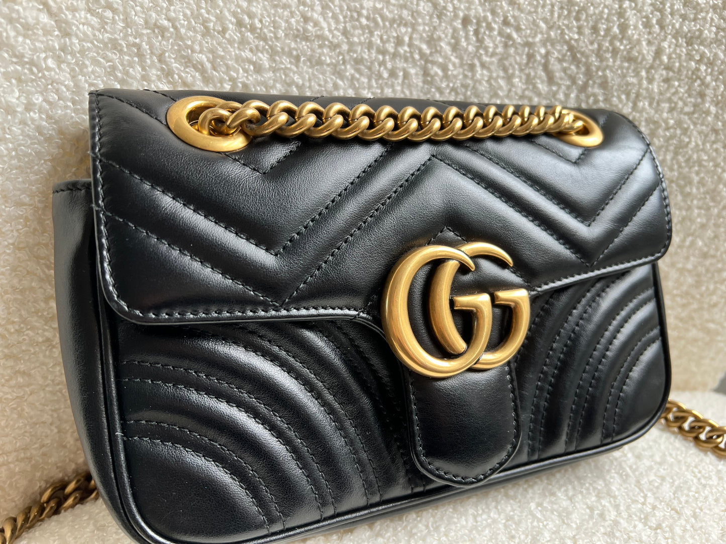 Gucci GG Black Marmont Mini Shoulder Bag (RRP £1,700)