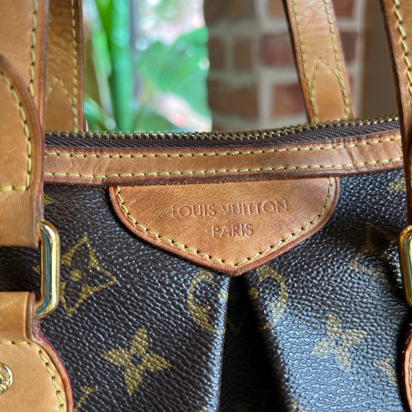 LOUIS VUITTON Palermo PM Brown Monogram Canvas Two-Way Tote Bag