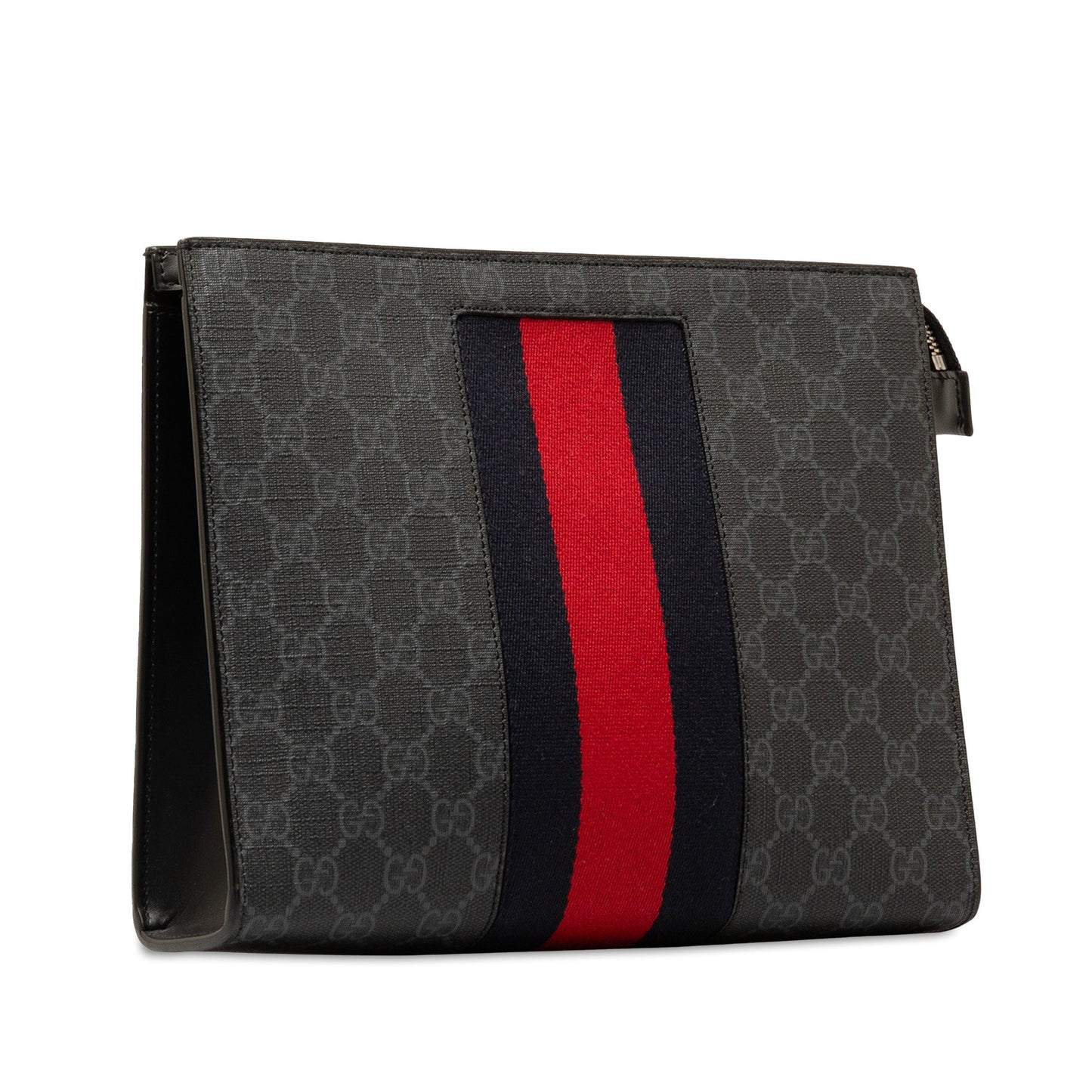 Gucci Web Clutch Black GG Supreme