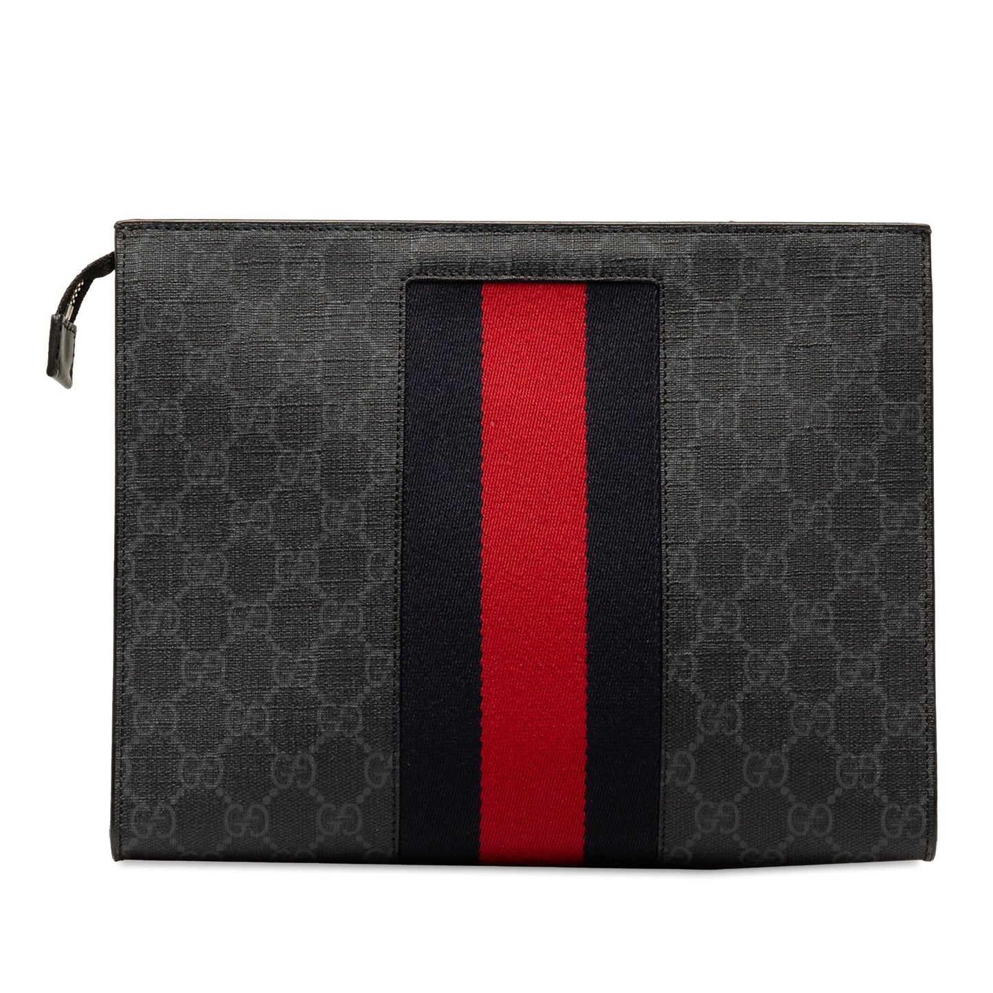 Gucci Web Clutch Black GG Supreme