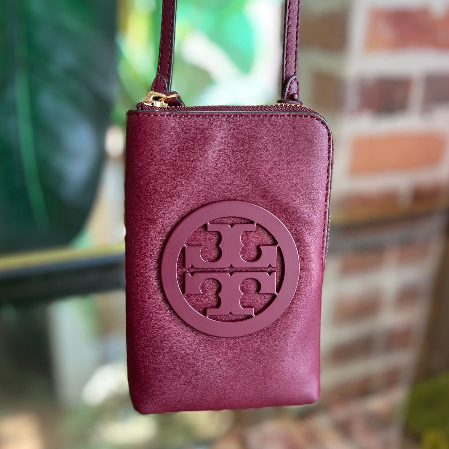 TORY BURCH Red Charlie Mini Phone Crossbody